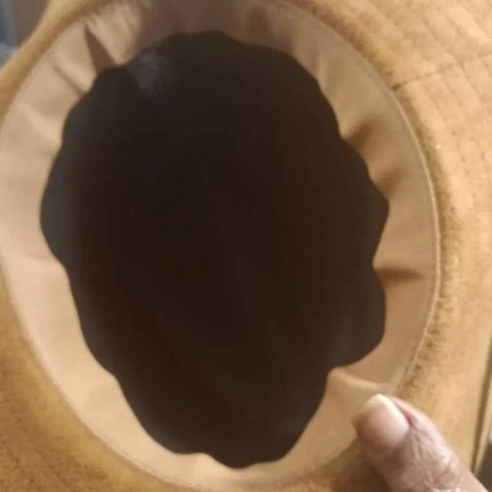 D&Y Brown Faux Suede Leather Western Panama Hat OS